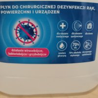 etykieta płynu do dezynfekcji